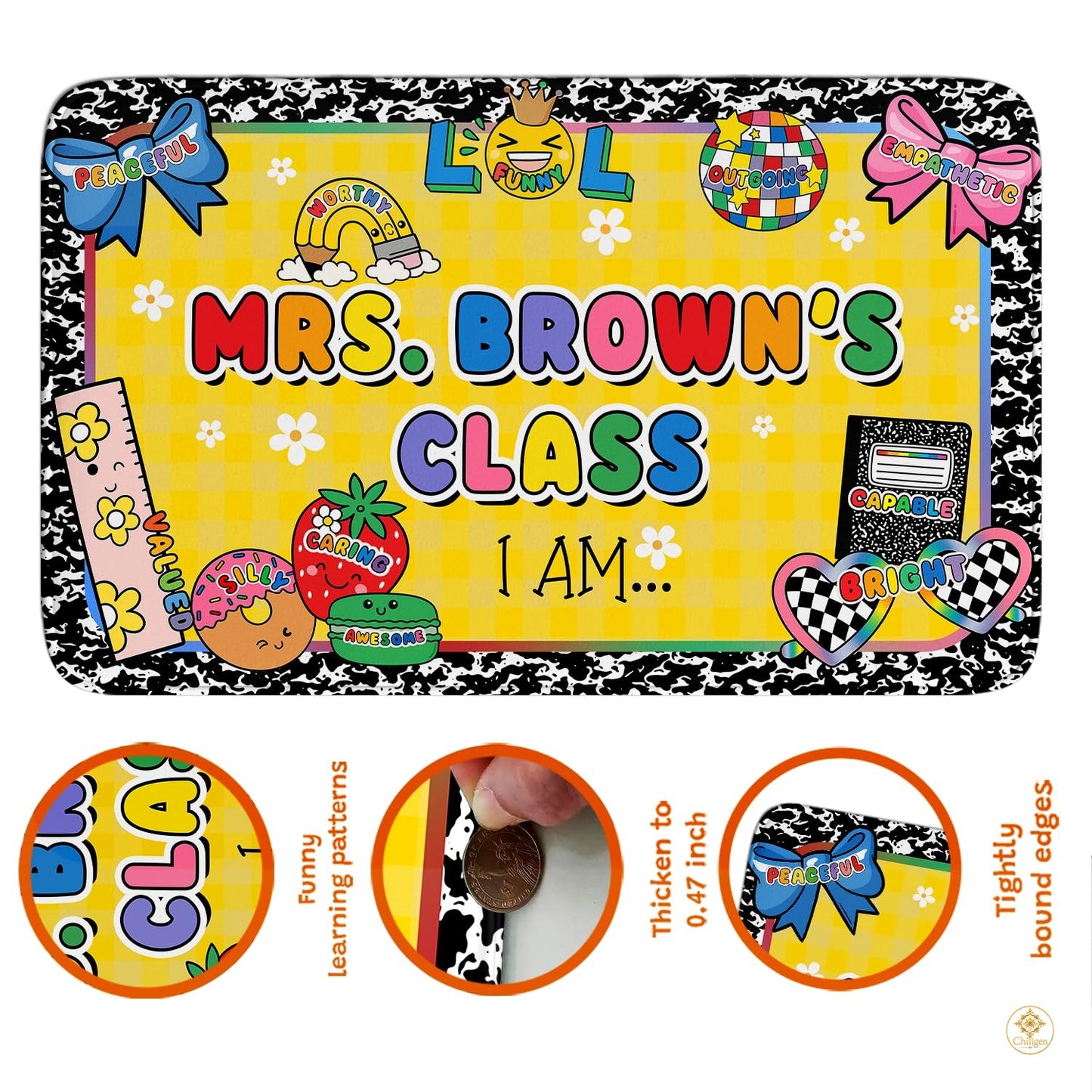 Custom Family Name Welcome Doormat with House Address - Cute Affirmations