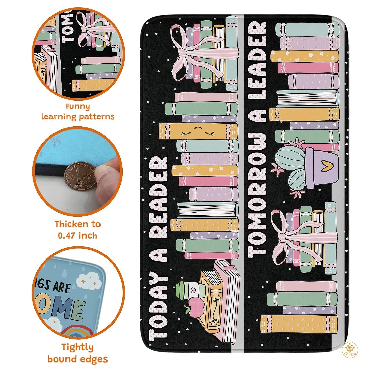 Custom Classroom Library Welcome Mat for Kids and Teachers