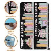 Custom Classroom Library Rug with Inspirational Quote - Style 4