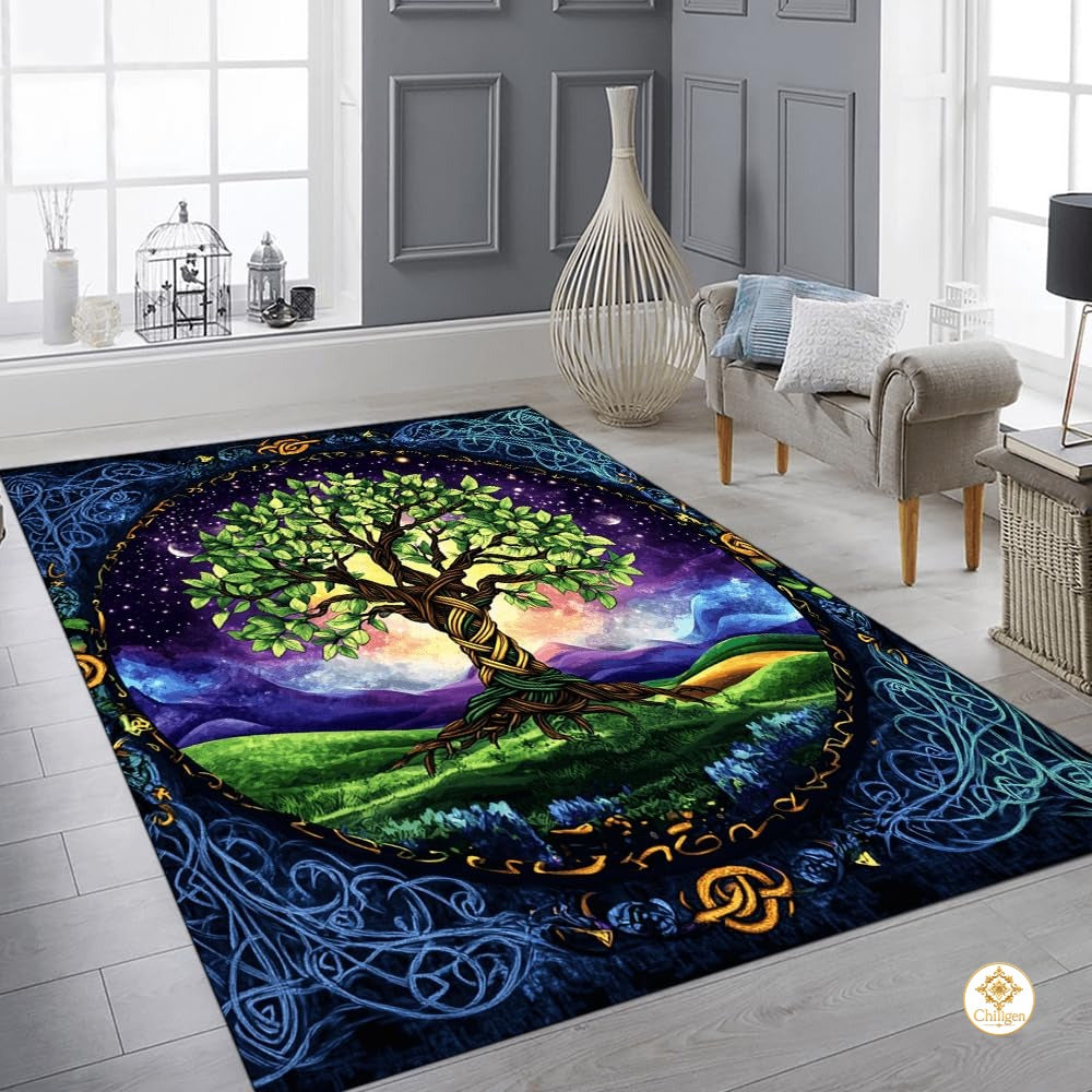 Custom Tree of Life Doormat with Celtic Design and Soft Mat - Tree-ds19