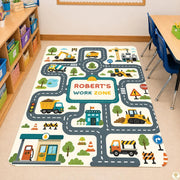 Custom Road Map Area Rug