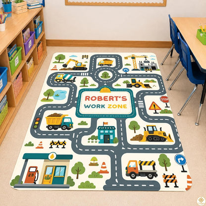 Custom Road Map Area Rug