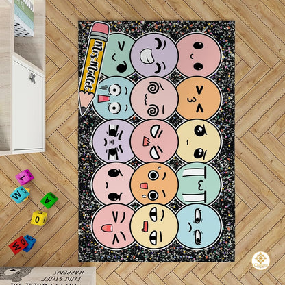Custom Composition Notebook Rug for Classroom and Kids