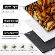 Custom Dragon Shaped Area Rug, Personalized Library Western Dragon Shaped Floor Mat Book Rug, Non-Slip Reading Room Carpet for Living Room, Bedroom, Dorm, Kids Room, Fans Lover (D4)