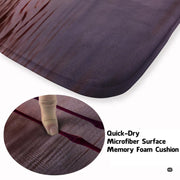 Non-slip rubber backing and precision bound edge stitching on flamingo carpet - thumbnail image 4 of 7