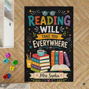 Dimension chart displaying size options for reading classroom area rug. - thumbnail image 2 of 7