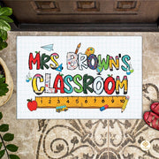 Personalized Teacher Welcome Mat for Classroom and School Decor