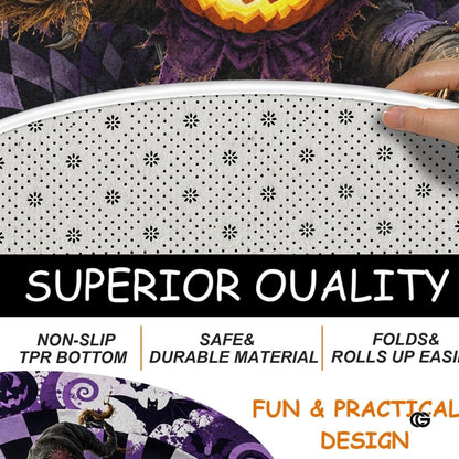 Personalized Halloween 3D Optical Illusion Ghost Round Rug (A03)