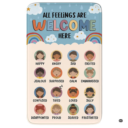 Close-up of diverse illustrated children faces displaying expressions on mint green circular frames. - thumbnail image 3 of 7