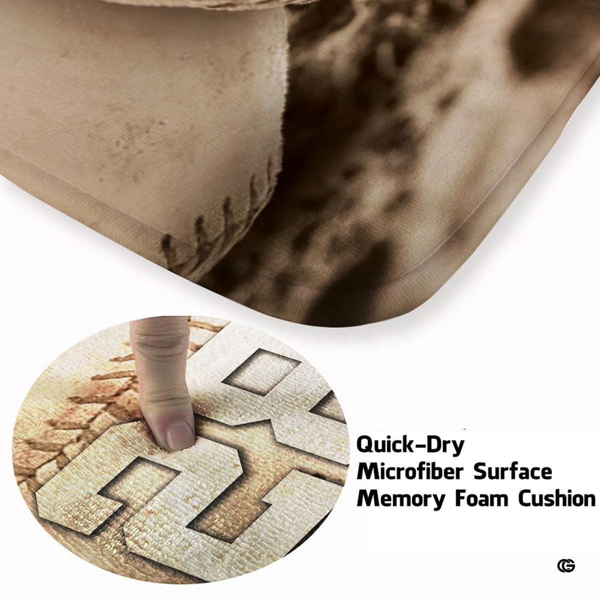 Close-up view of the soft microfiber surface, detailed ball seams, and dirt texture