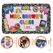 Custom Composition Notebook Classroom Rug for Kids - Clipboard Style / 2' x 3' (Rectangular)
