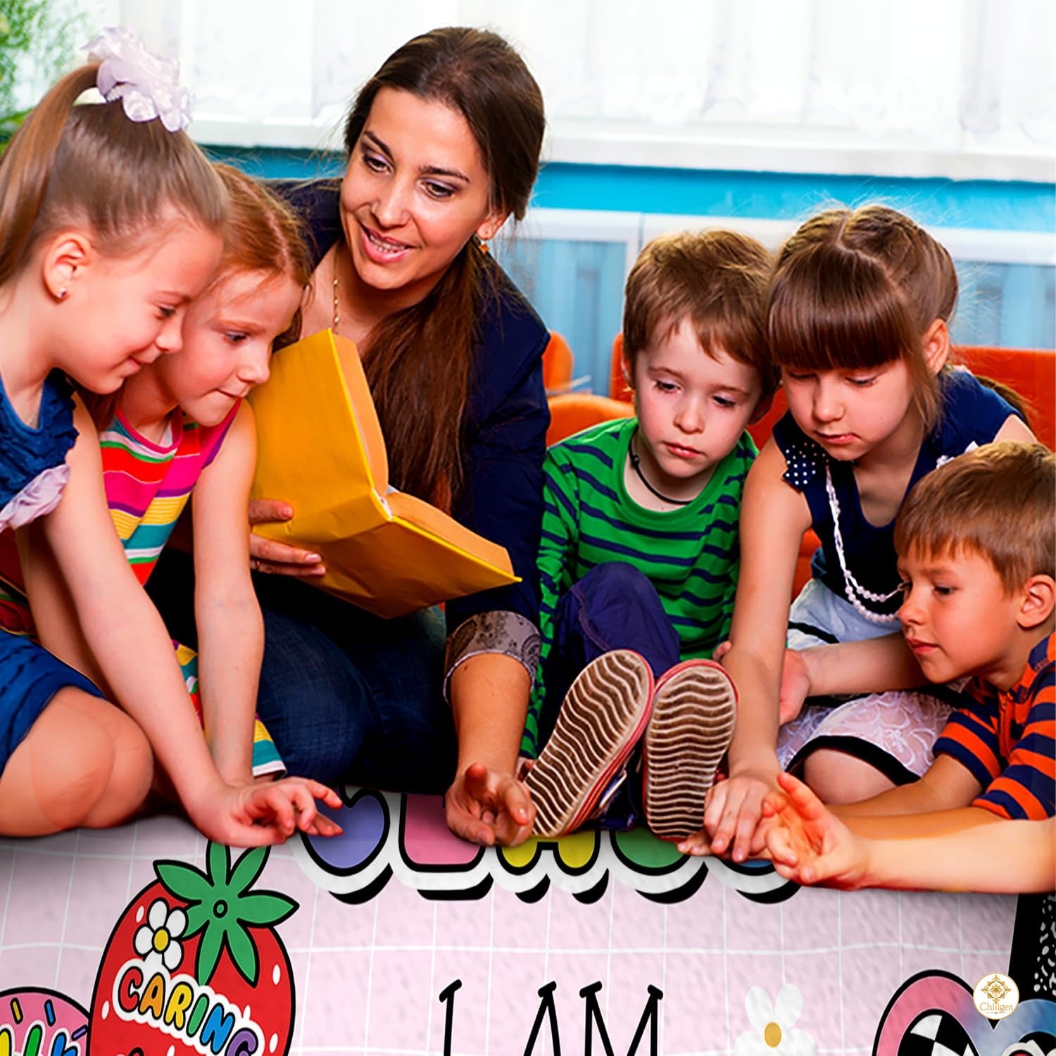 Custom Composition Notebook Classroom Rug for Kids - Clipboard Style / 2' x 3' (Rectangular)