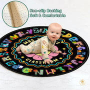 Custom ABC Educational Welcome Mat for Front Door and Entryway - Cute Abc-02