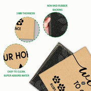 Personalized Pet Dog Welcome Door Mat with Photo and Name (A03)