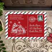 Personalized Christmas Doormat with Custom Family Name