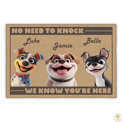 Personalized Dog Doormat with Custom Photo and Name