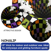 Custom Halloween 3D Optical Illusion Round Rug Skeleton Horror Area Rug (1, #1)
