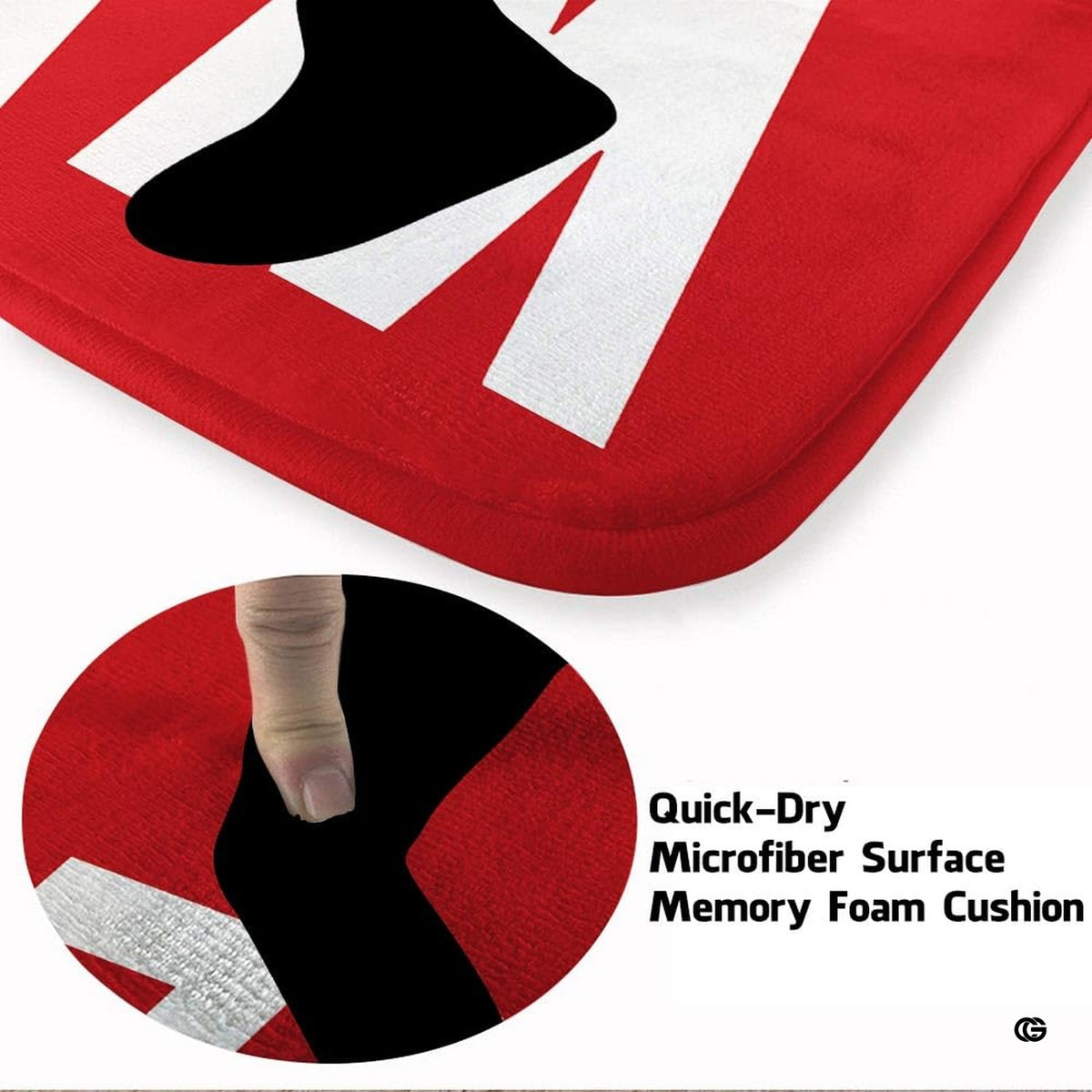 Close view of the crisp athletic numerals and graphic block styling on the sports anime slam dunk rug.