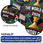 Custom Soccer Championship Welcome Mat for Front Door and Entryway
