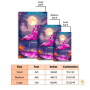 Custom Pink Flamingo Welcome Mat for Entrance and Living Room