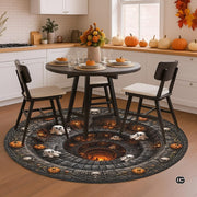 Personalized Halloween 3D Optical Illusion Ghost Round Rug (A06)