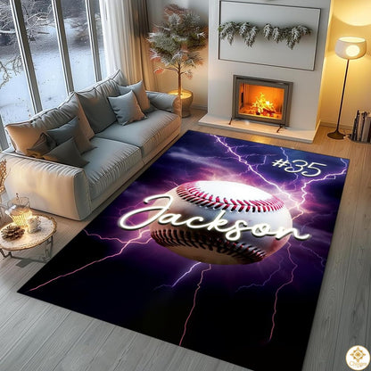 Baseball Area Rug