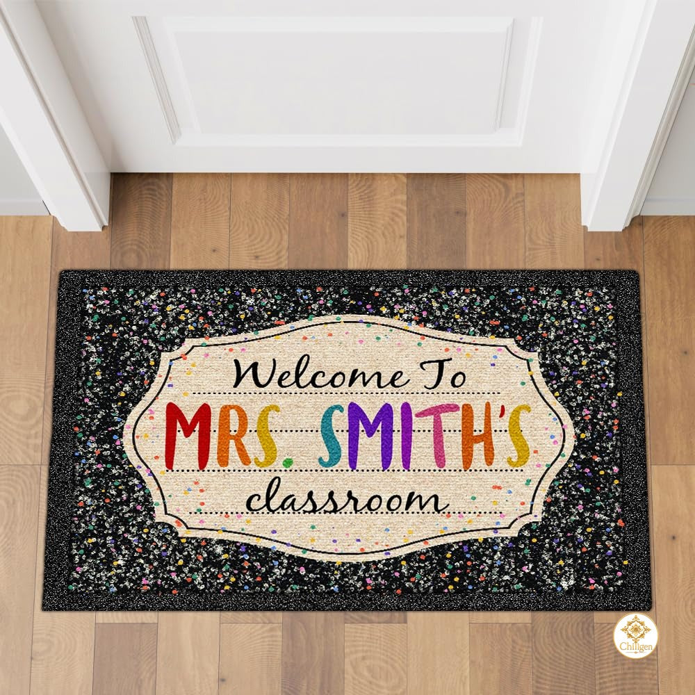 Custom Notebook Welcome Mat for Classroom and Back to School