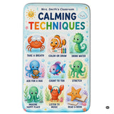 Personalized Teachers Classroom Rug, Custom Teacher Name Classroom Rules Area Rug, Feeling Chart Calming Corner Mat, Kindergarten Educational Back to School Class Decor (D8)