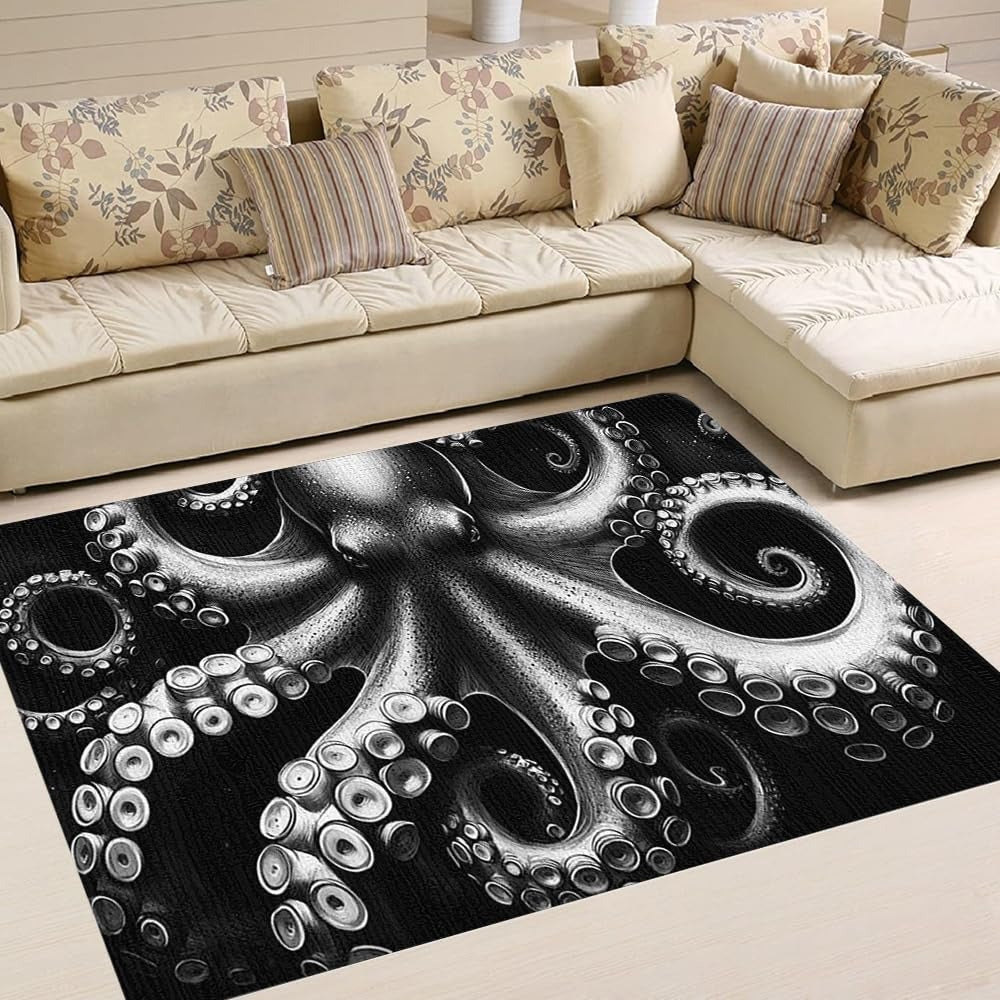 Custom Octopus Welcome Mat for Entryway and Living Room