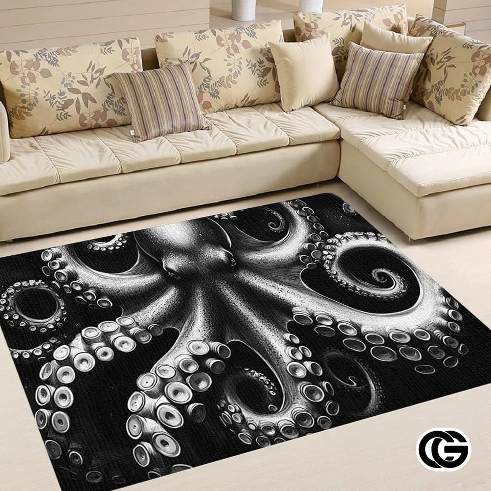 Custom Octopus Welcome Mat for Entryway and Living Room
