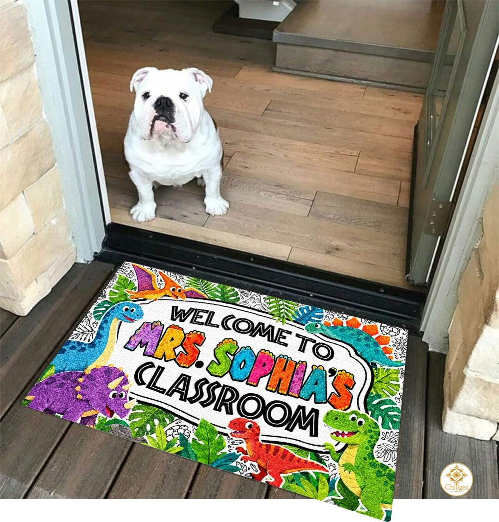 Personalized Classroom Doormat with Custom Teacher Name