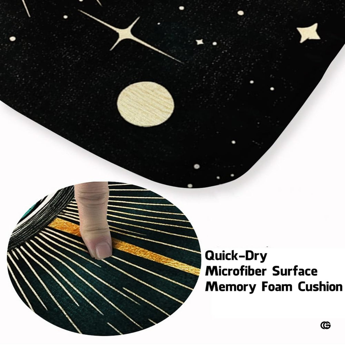 Close-up detail highlighting soft microfiber surface and cushioned foam backing - image 3 of 8