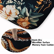 Custom Coastal Octopus Welcome Mat for Entryway and Bathroom
