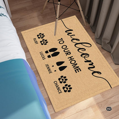 Personalized Pet Dog Welcome Door Mat with Photo and Name (A03)