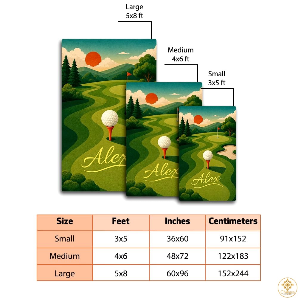 Custom Golf Area Rug