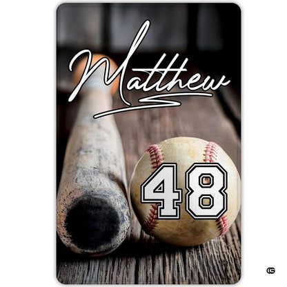 Room scene featuring vintage baseball sports area rug paired with dark leather seating and athletic fan wall decor. - thumbnail image 8 of 8
