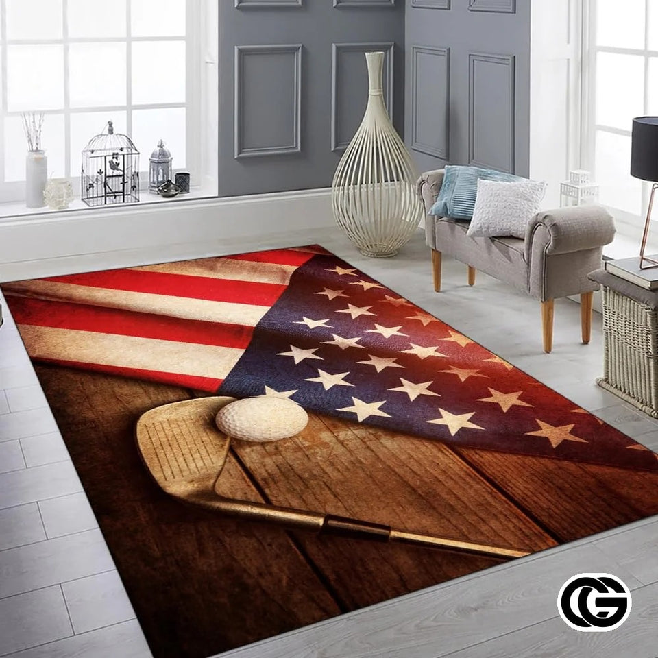Custom Golf Welcome Mat for Front Door and Entryway