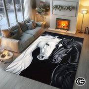 Custom Running Horse Area Rug with Non-Slip Backing - Horse-ds19