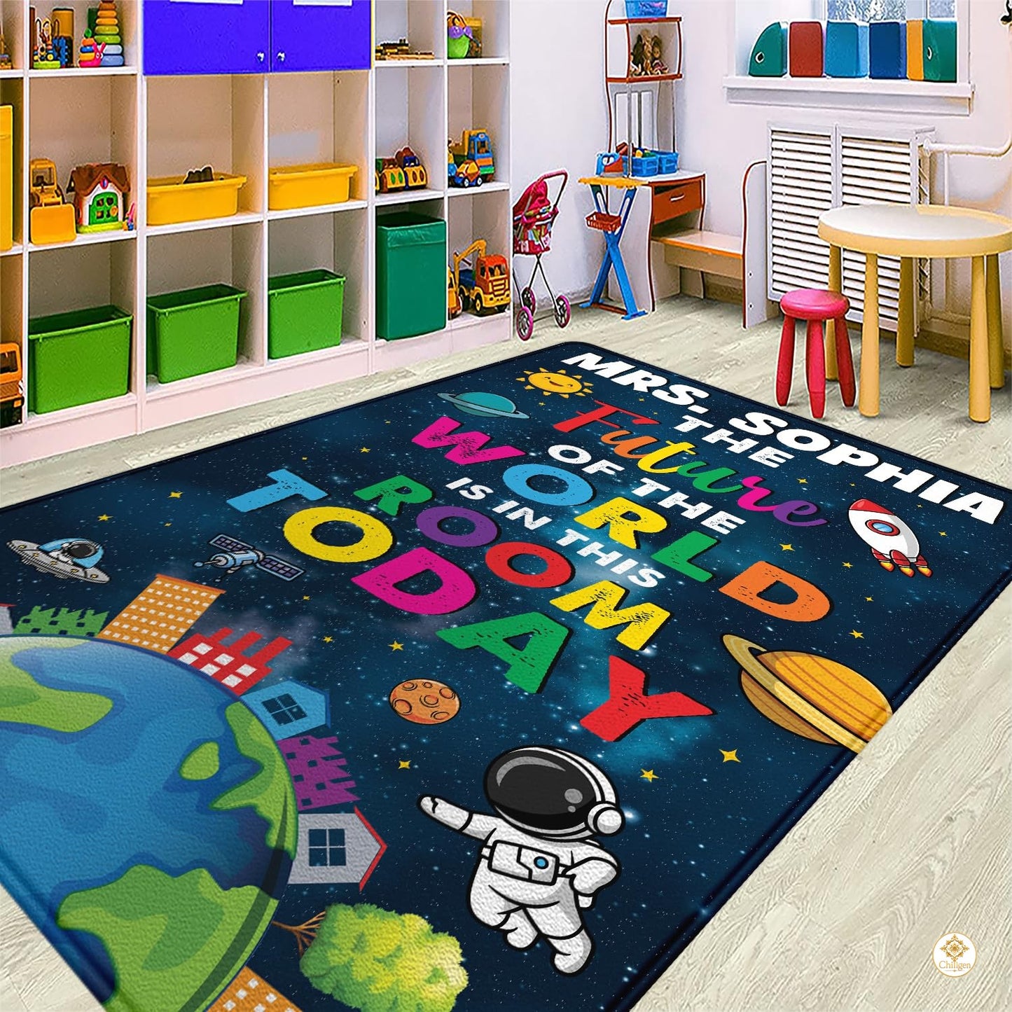 Personalized Composition Notebook Welcome Doormat with Teacher Name