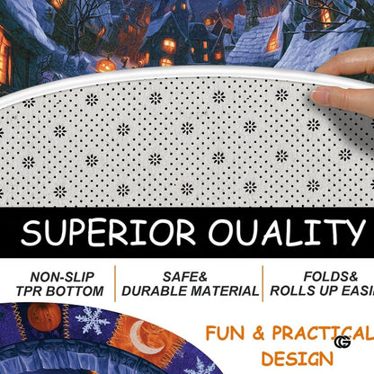 Custom Halloween 3D Effect Optical Illusion Spooky Round Rug (D5)
