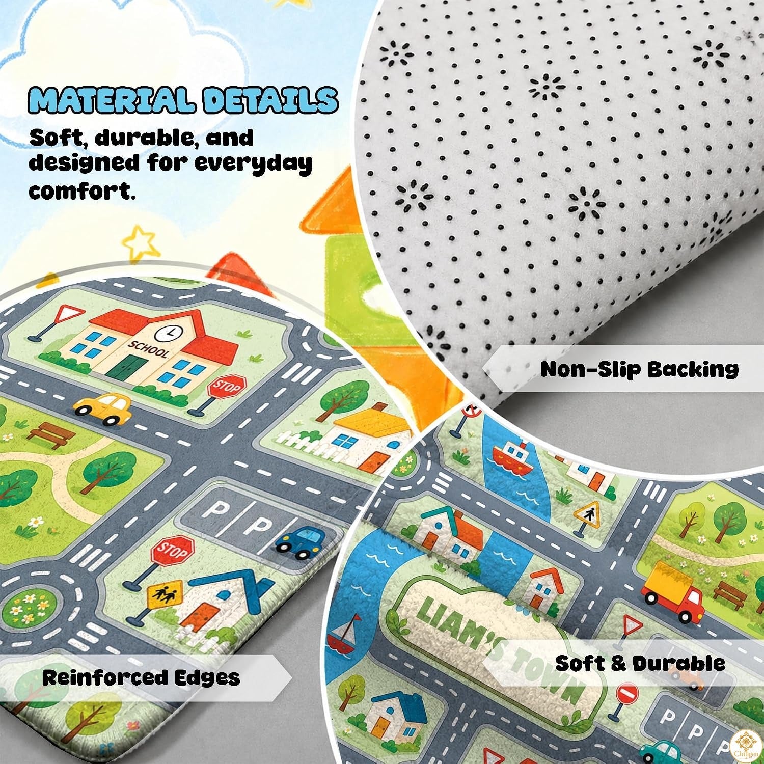 Custom Road Map Area Rug