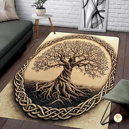 Custom Celtic Tree of Life Welcome Mat for Entryway and Living Room