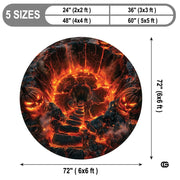 Custom Halloween 3D Effect Optical Illusion Spooky Round Rug (D8)