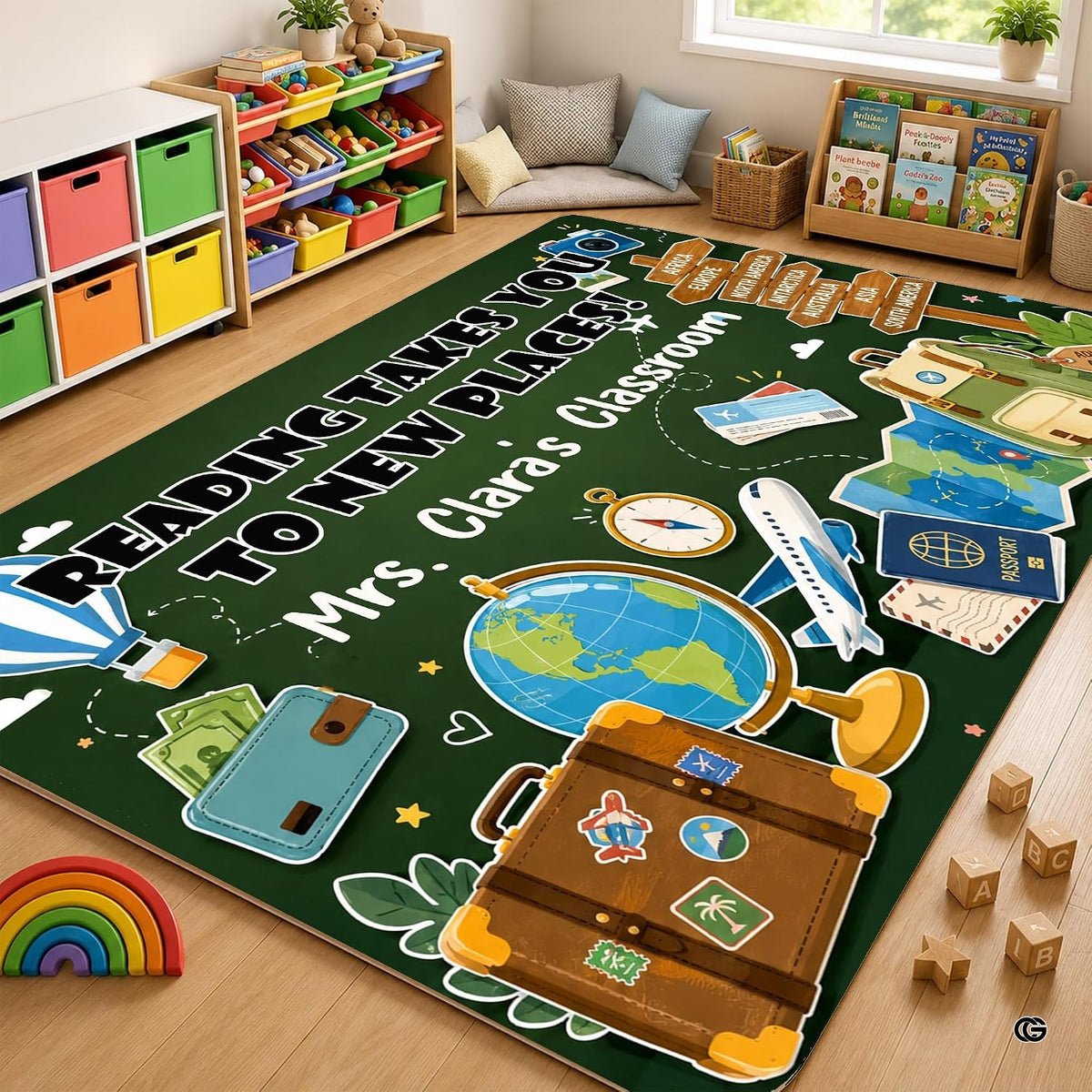 Global exploration voyage teacher area rug - view 6