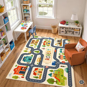 Personalized Road Map Door Mat with Custom Town Design - Map 1