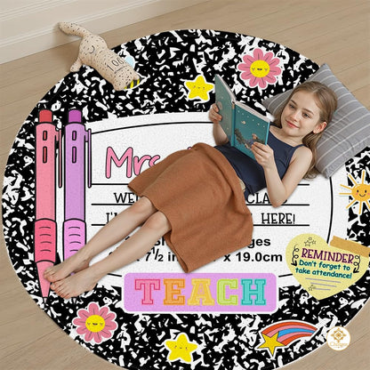 Custom Notebook Welcome Mat for Classroom and Kids Room