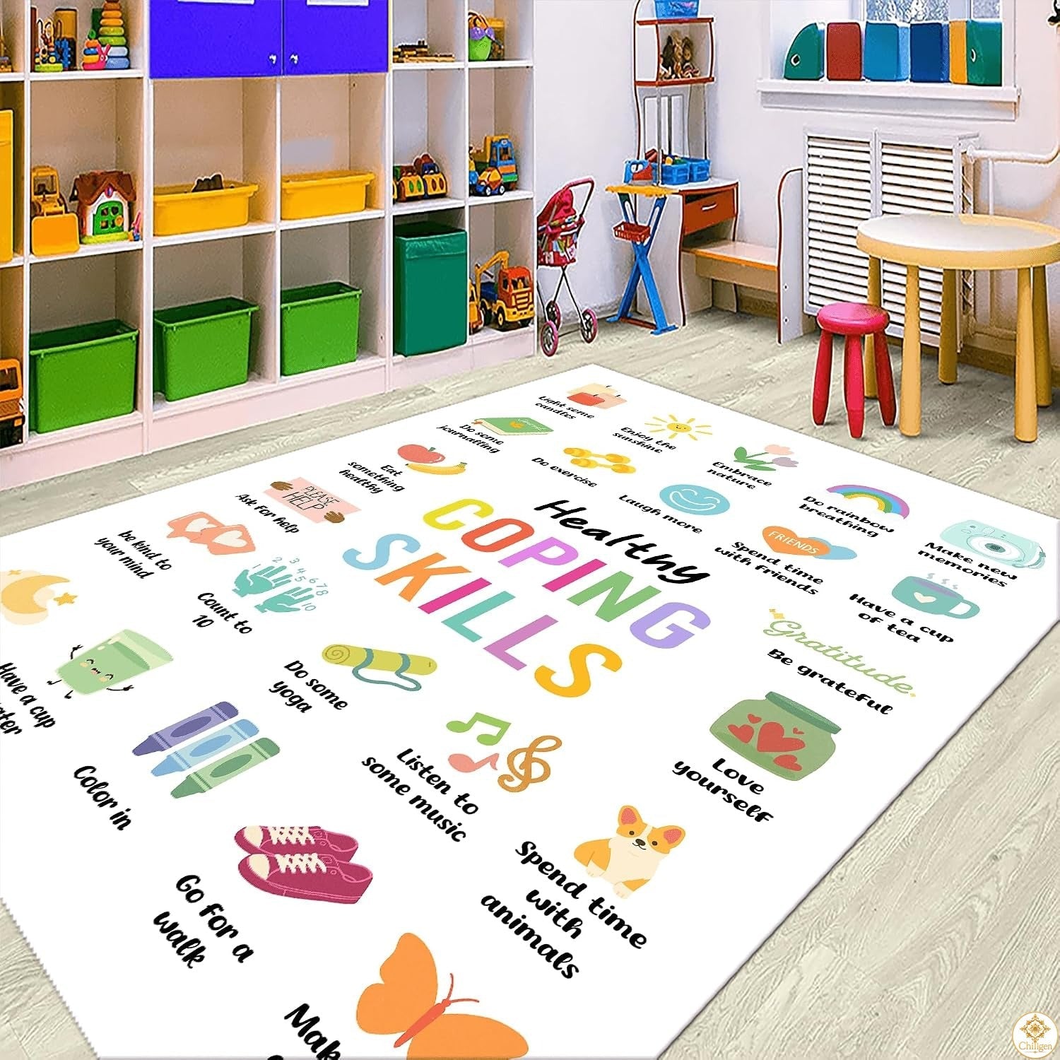 Mental Health Classroom Area Rug