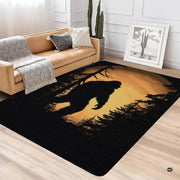 Anti-slip dot backing and hemmed edge stitching on Bigfoot wilderness area rug - thumbnail image 4 of 5