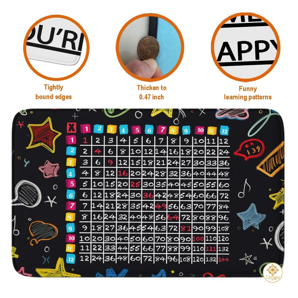 Custom Mathematics Education Rug for Classroom and Playroom