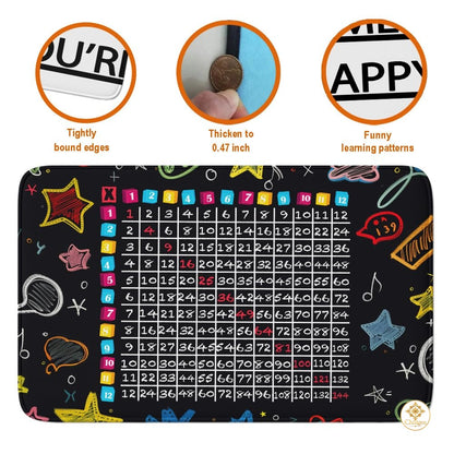 Custom Mathematics Education Rug for Classroom and Playroom